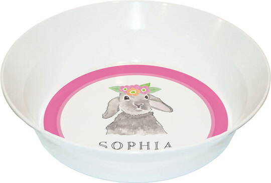 Bunny Love Children's Melamine Bowl